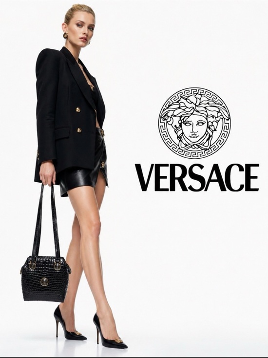 Versace Handbags - Vintage Versace Croc Embossed Crossbody